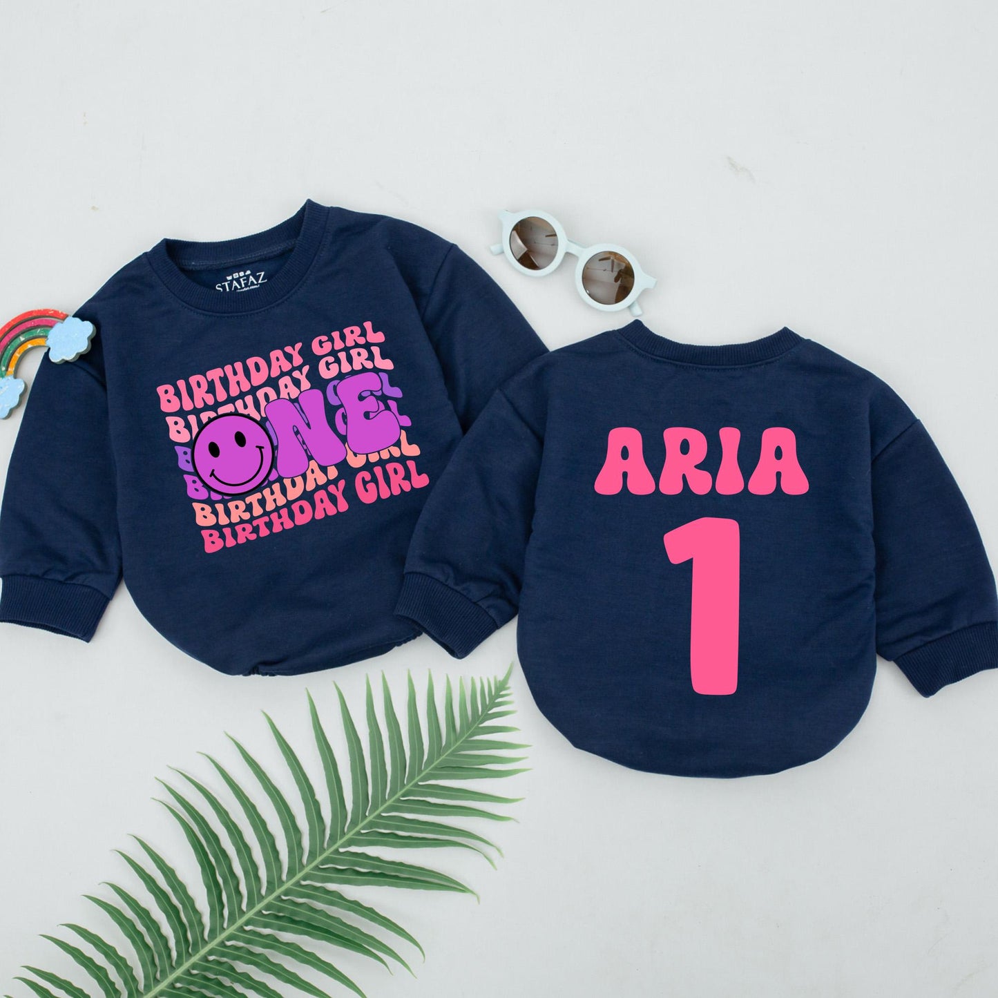 1st Birthday Bubble Romper - Personalized Baby Shower Gift Outfit