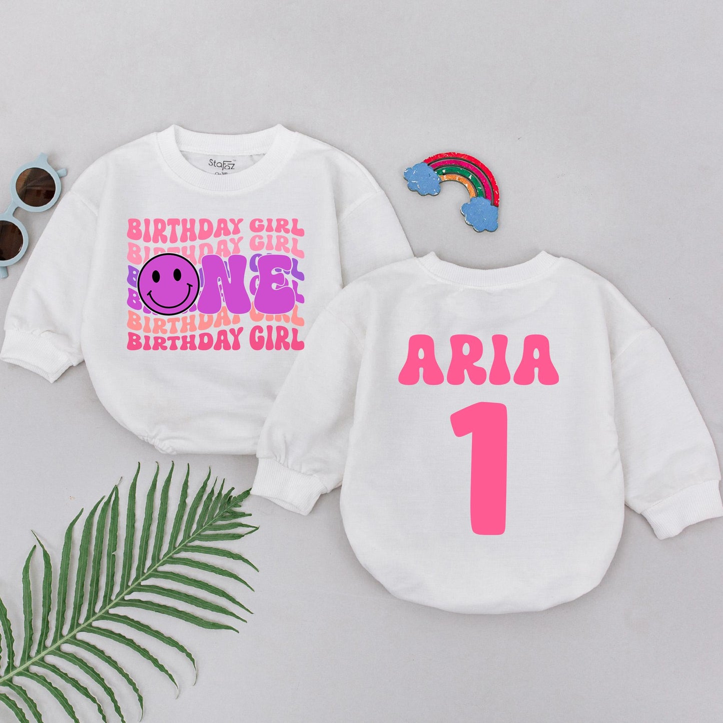 1st Birthday Bubble Romper - Personalized Baby Shower Gift Outfit
