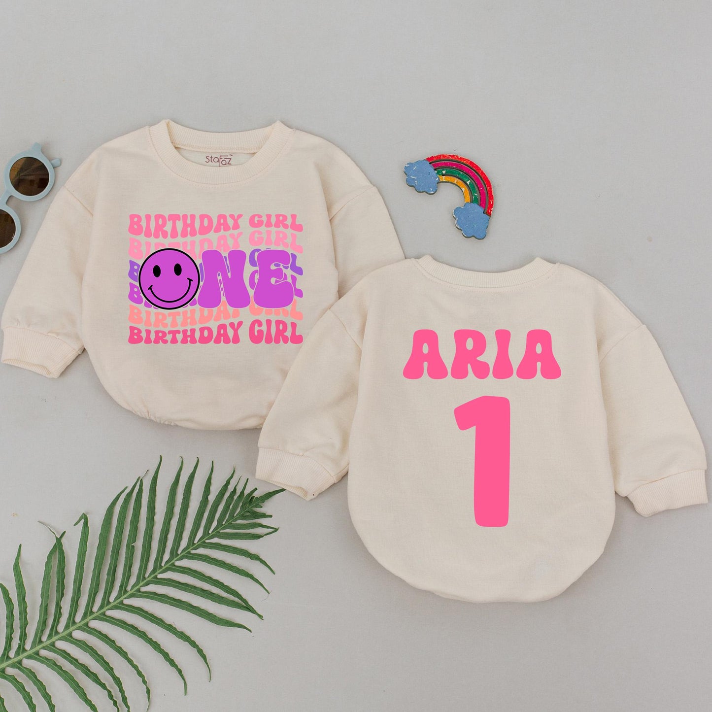 1st Birthday Bubble Romper - Personalized Baby Shower Gift Outfit