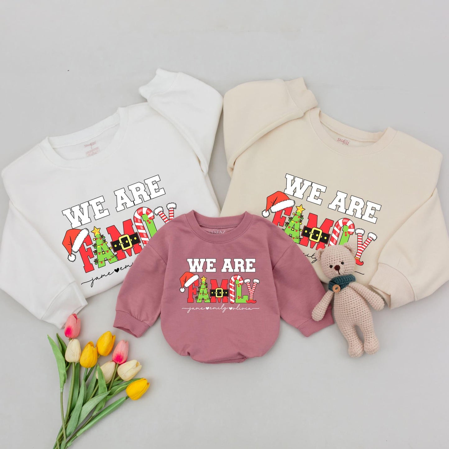 Matching Christmas Family Outfits: Personalized Holiday Sweatshirts