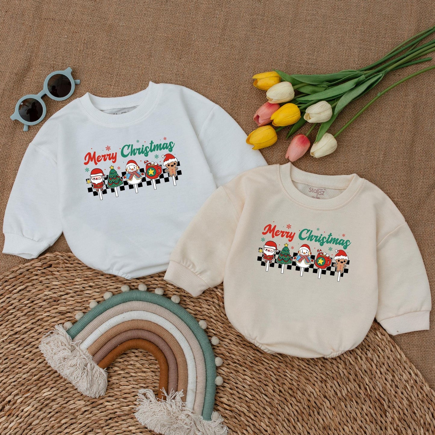 Vintage Christmas Baby Romper: Cute Holiday Bodysuit & Outfit