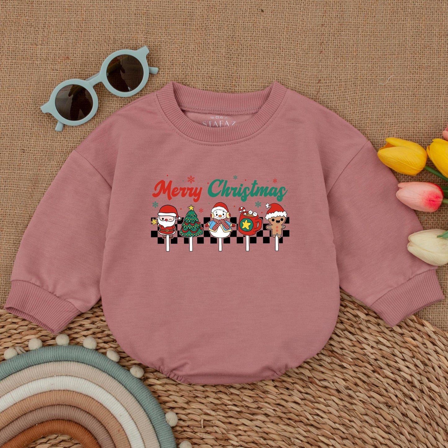 Vintage Christmas Baby Romper: Cute Holiday Bodysuit & Outfit