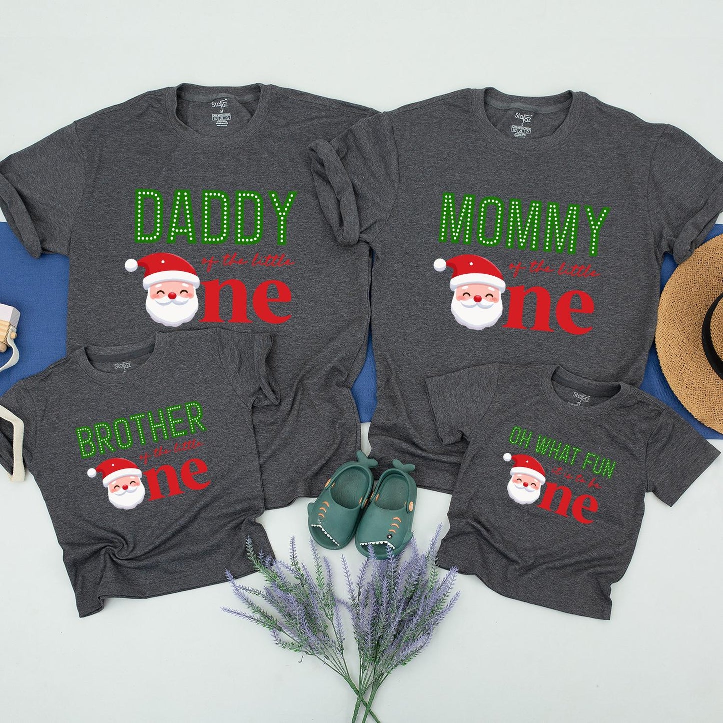 Matching Christmas Family Shirts: Baby's First Xmas Holiday Tees