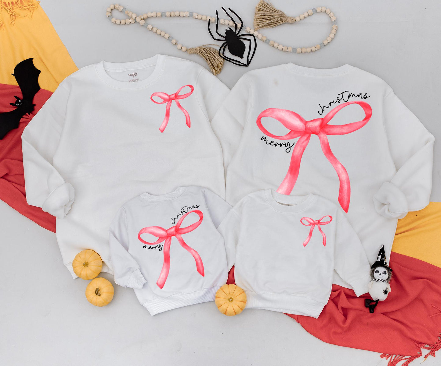 Merry Christmas Bow Sweater Outfit, Mommy and Me Matching Red Bow Sweatshirt, Baby Toddler Holiday Romper, Christmas Coquette Clothes Cute Xmas Gift (139 chars)