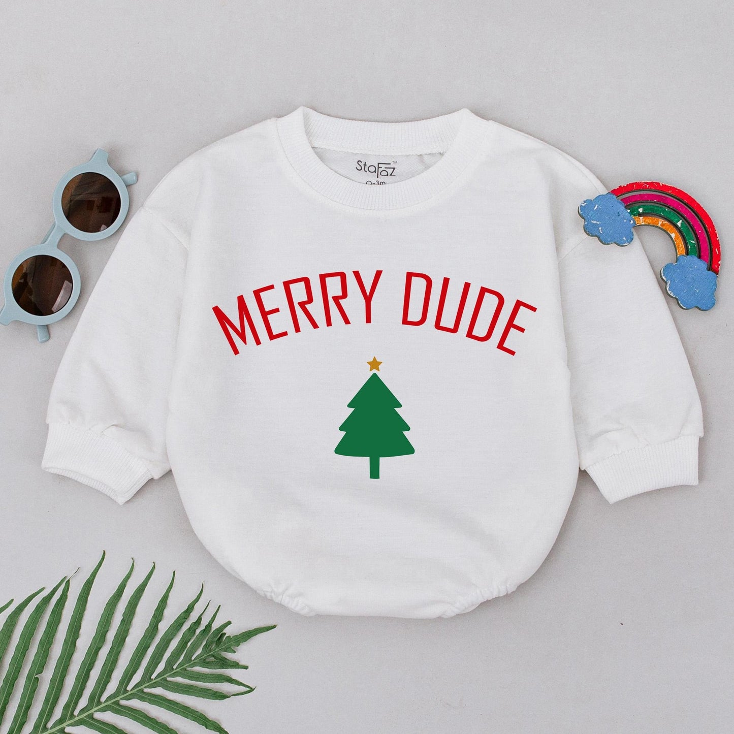 Festive Baby Romper for First Christmas & Baby Shower Gift