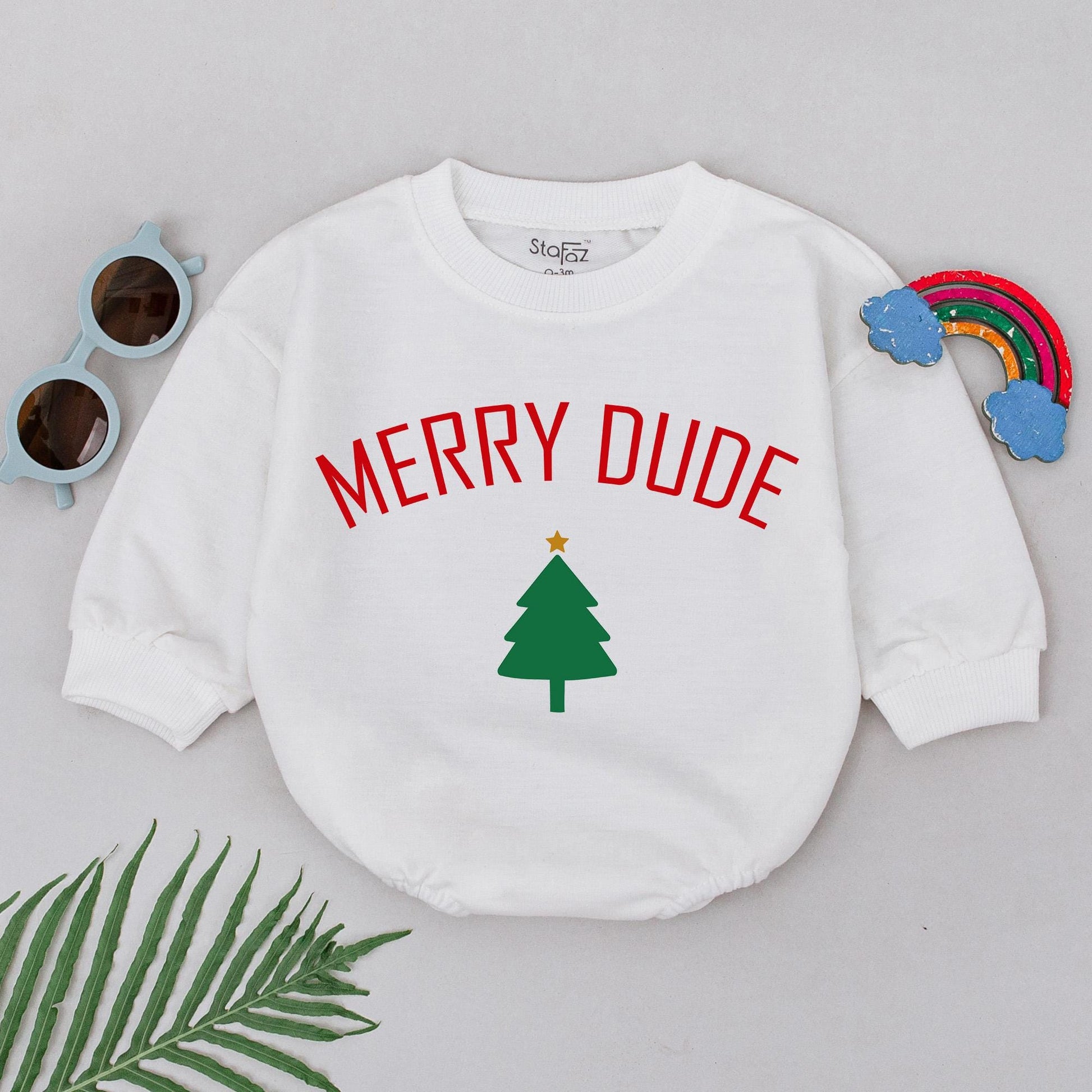 Festive Baby Romper for First Christmas & Baby Shower Gift