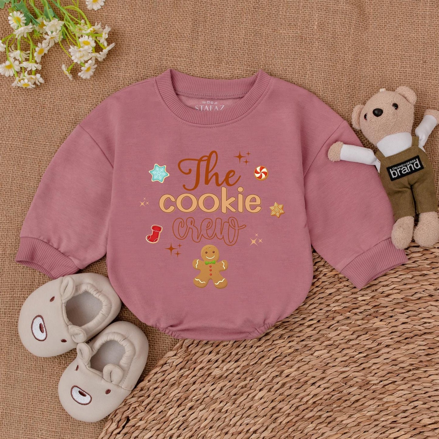 Gingerbread Baby Romper: Trendy Christmas Outfit for Babies