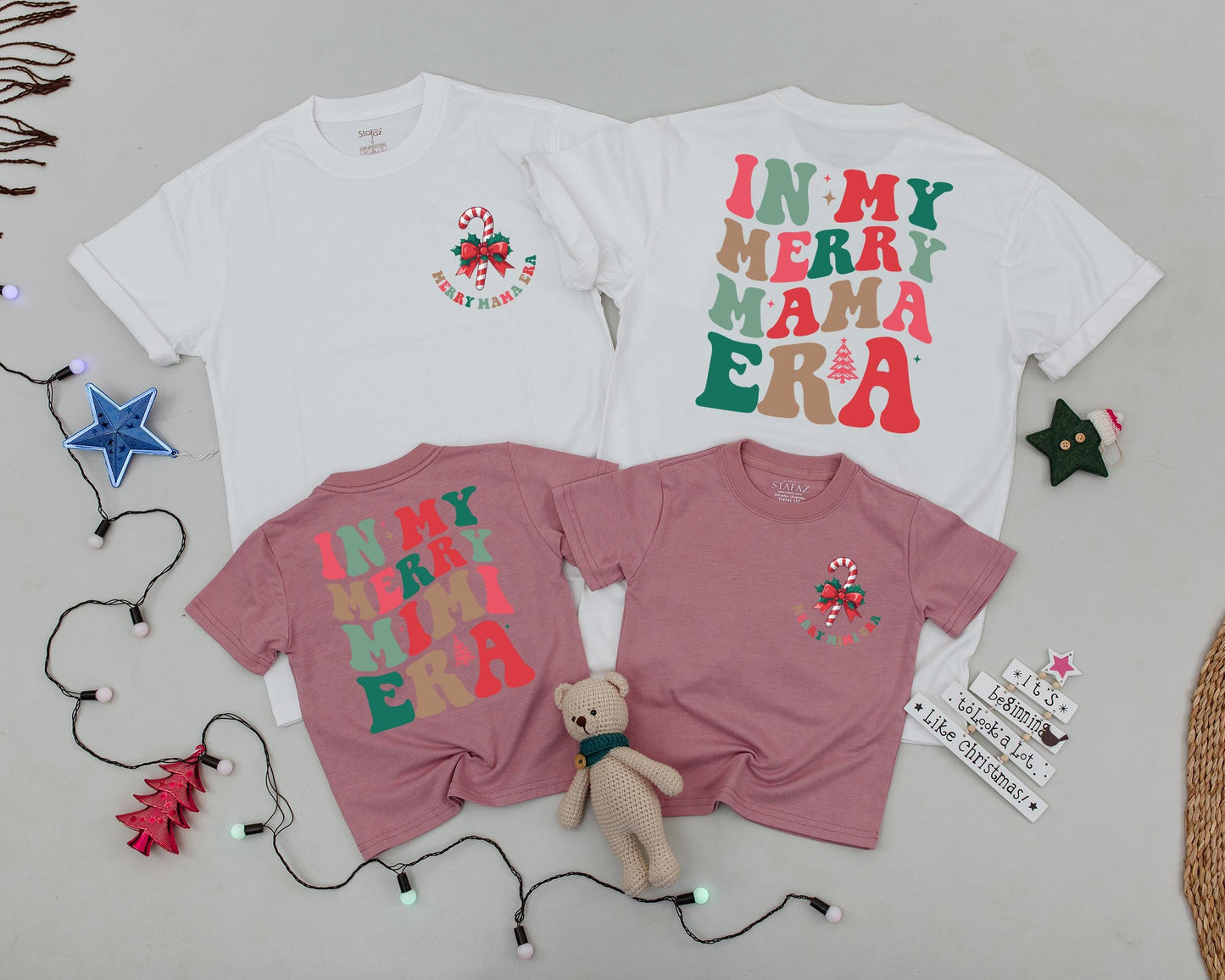 Groovy Vintage Christmas Shirts for Moms & Kids – Family Holiday Set