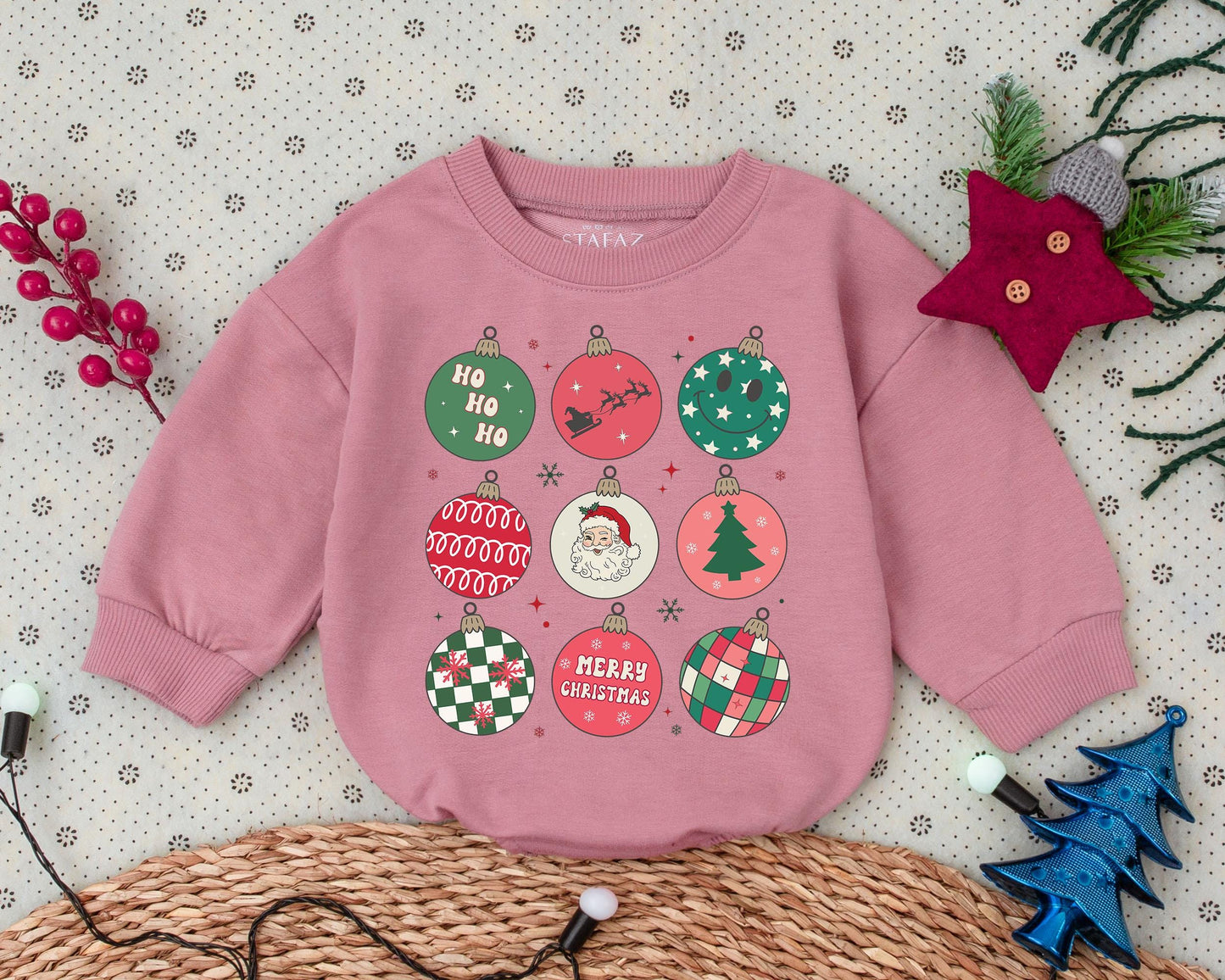 Vintage Christmas Romper - Baby's First Holiday Outfit & Gift