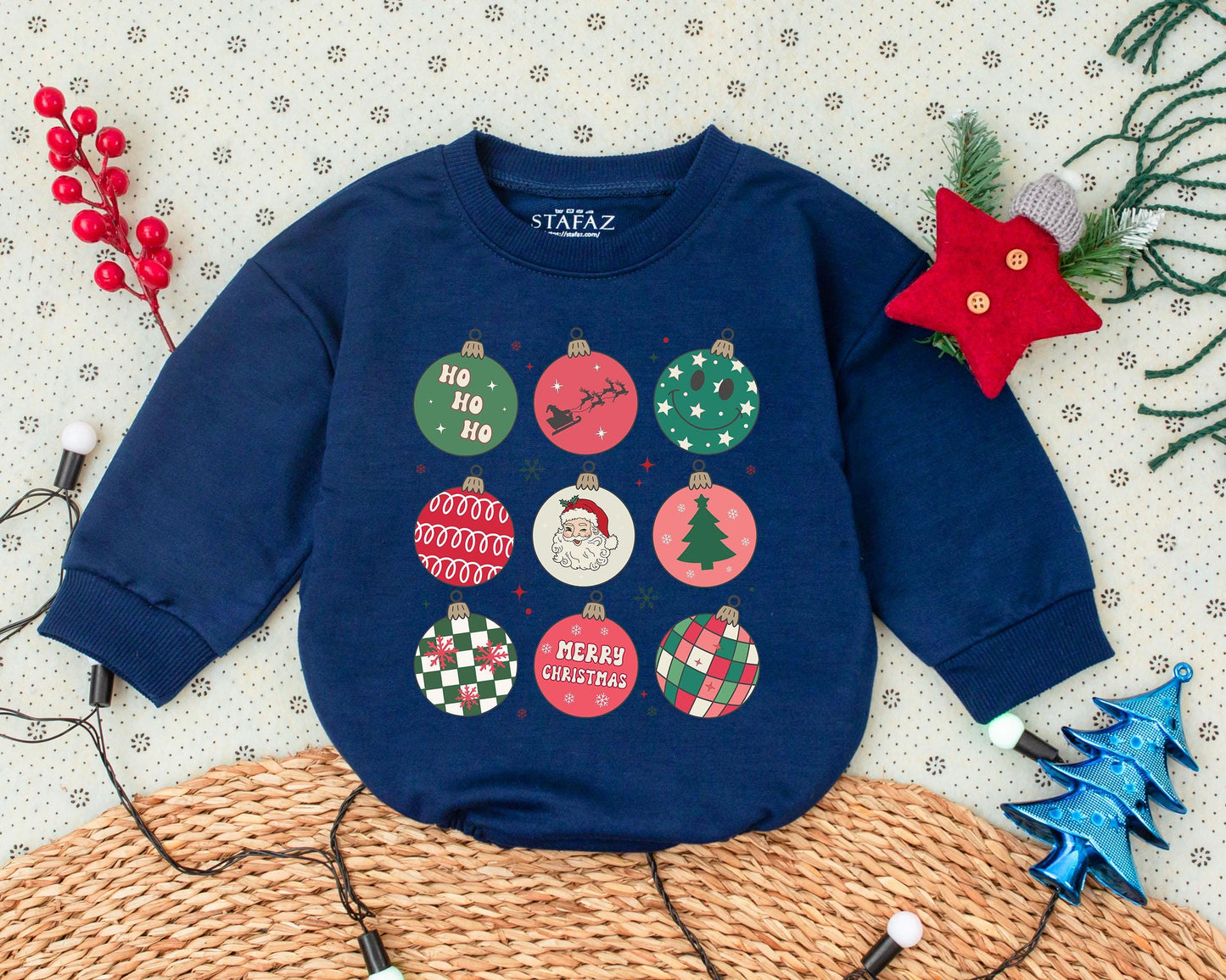 Vintage Christmas Romper - Baby's First Holiday Outfit & Gift