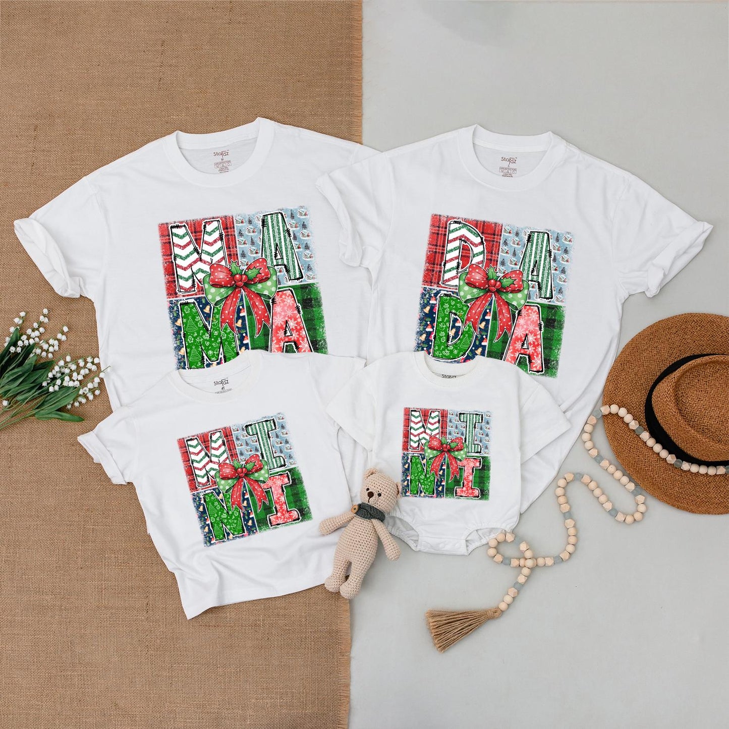 Holiday Mama & Mini Matching Outfits: Personalized Family Tees
