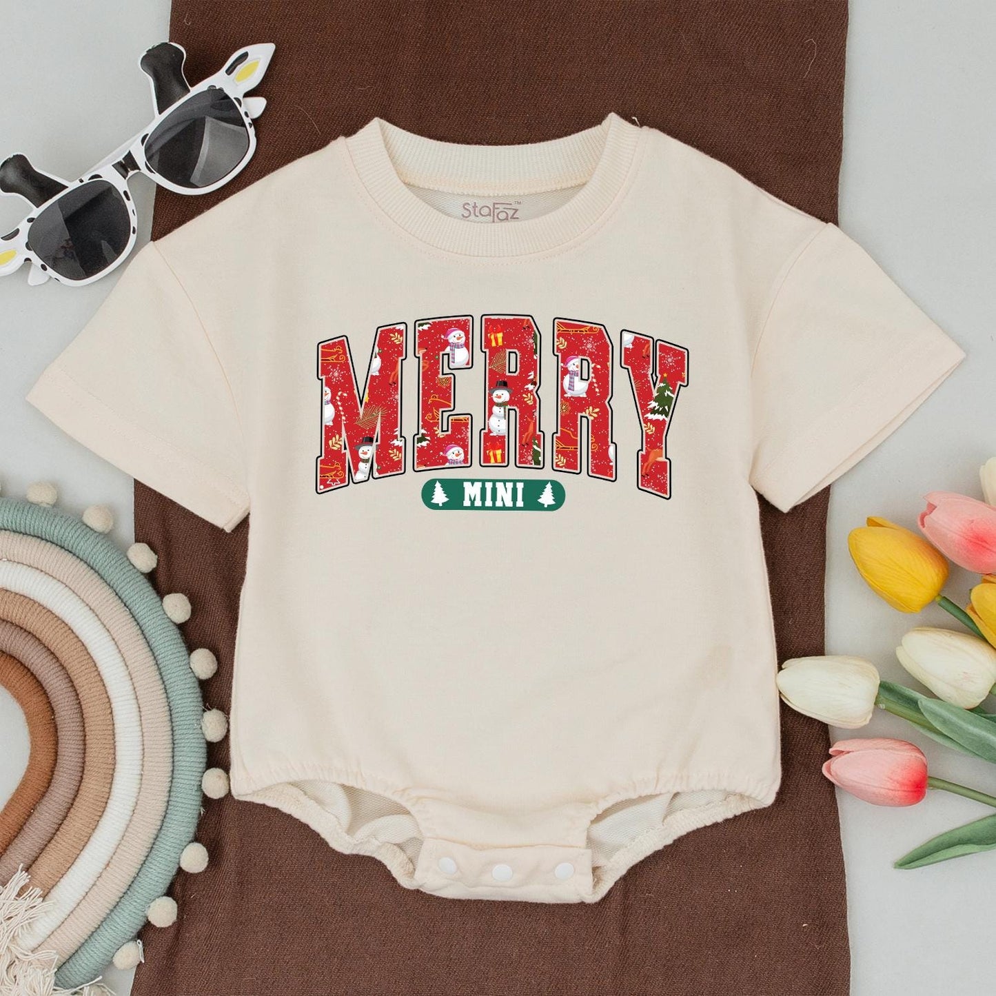 Festive Family T-Shirts: Merry Mom & Baby Holiday Gift Set