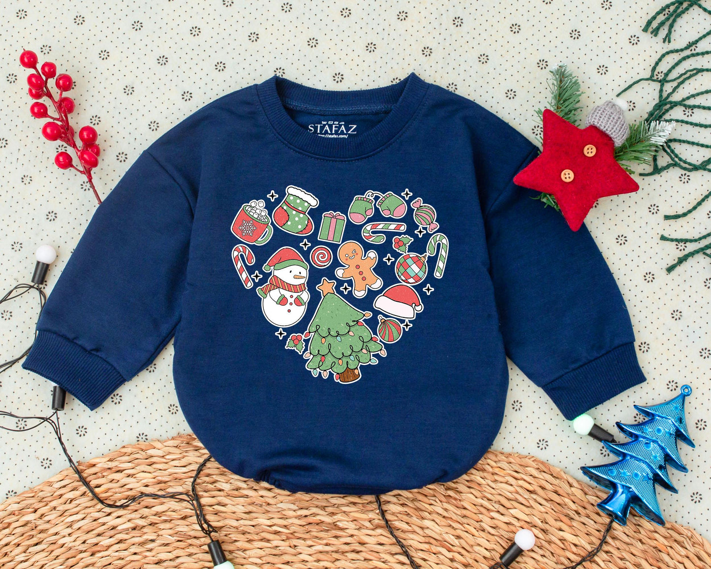 Adorable Vintage Christmas Romper for Baby's First Holiday Outfit