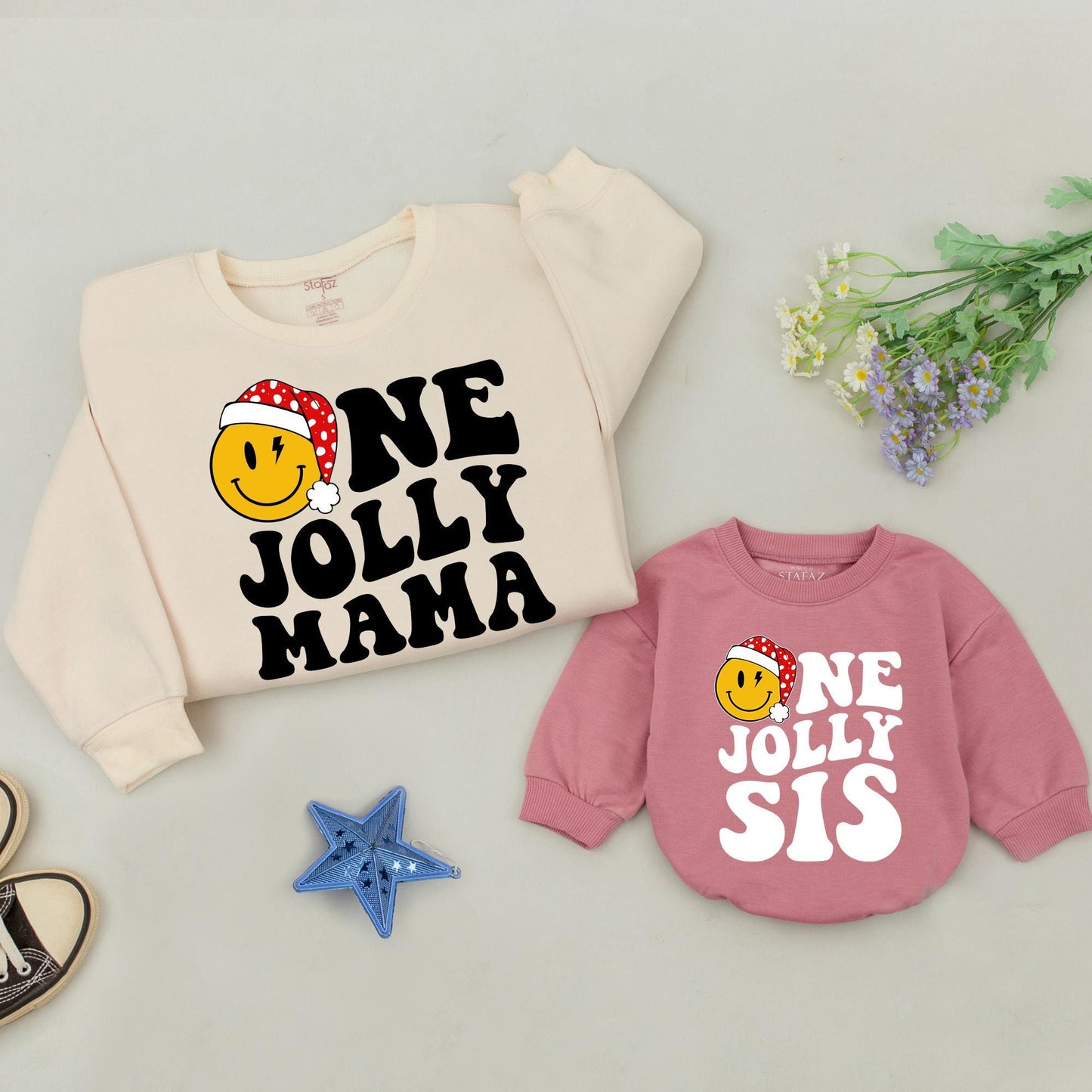 Festive Family Christmas Sweatshirts: Matching, Mommy & Me Outfits