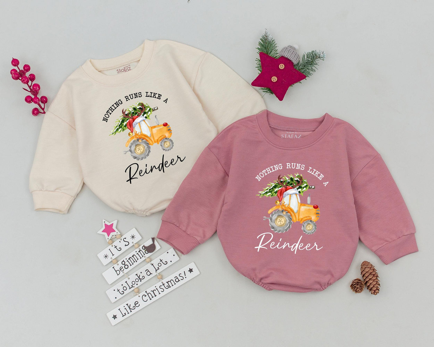 Baby Reindeer Christmas Bodysuit: Unique Holiday Outfit & Gift