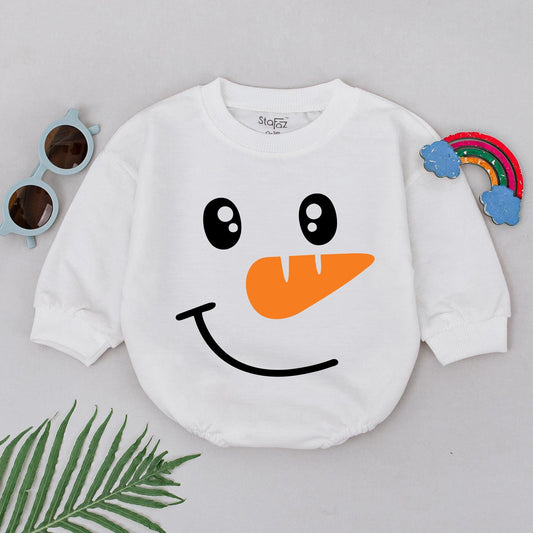 Baby's 1st Xmas Romper for Girls | Snowman Outfit & Shower Gift