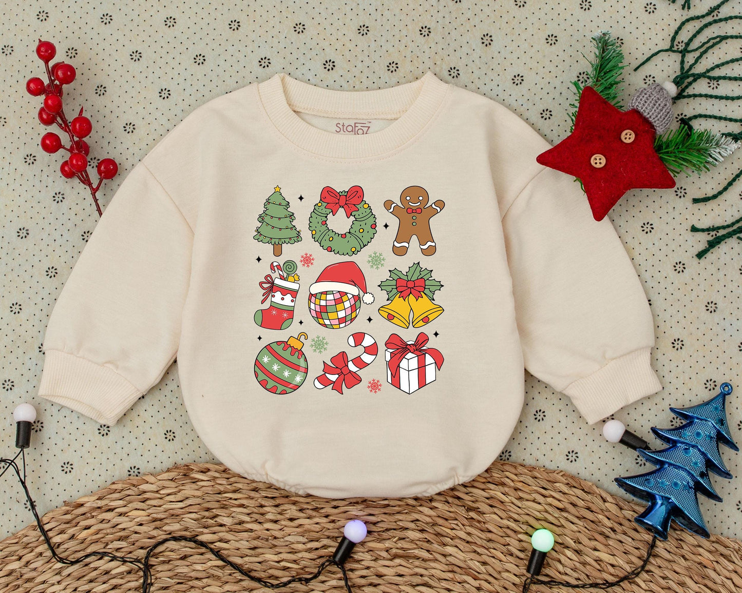 Vintage Christmas Romper: Baby's First Holiday Outfit & Gift