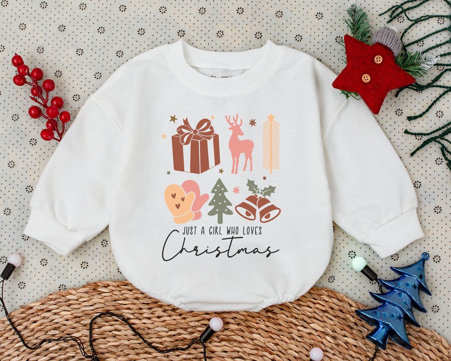 Girl's First Christmas Romper & Toddler Sweatshirt | Baby Gift
