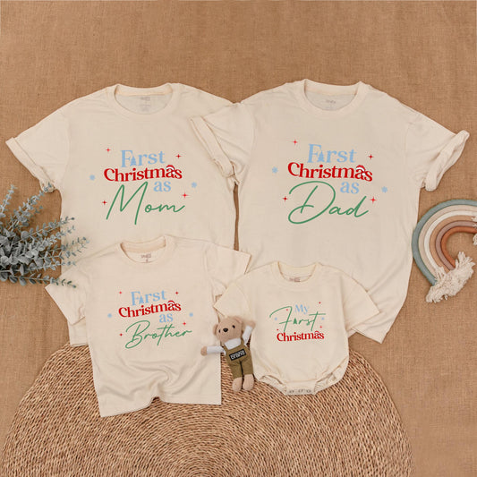 Matching Family Christmas Shirts: Mom, Baby & First Xmas Outfits