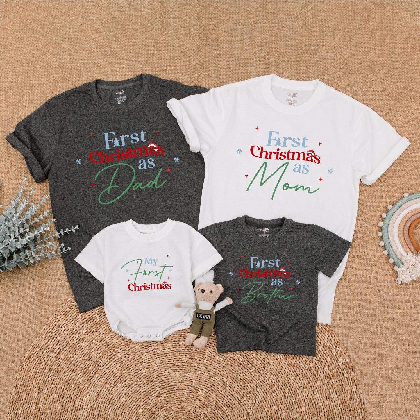 Matching Family Christmas Shirts: Mom, Baby & First Xmas Outfits