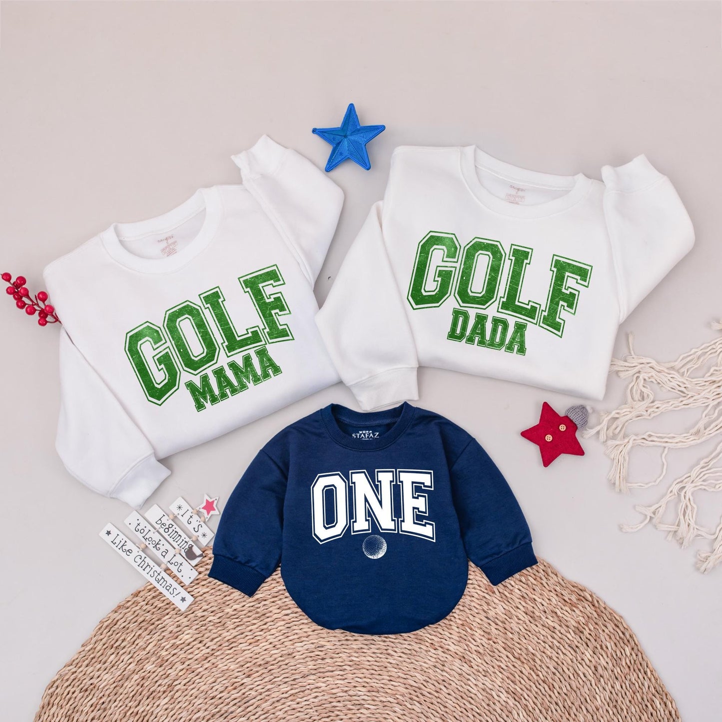 First Birthday Golf Themed Outfit, Family Matching Shirts Set