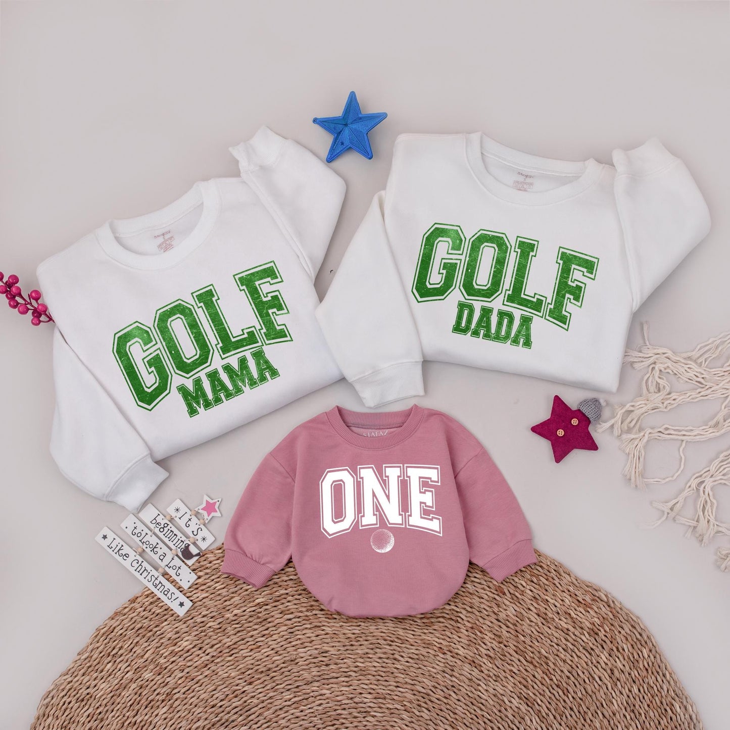 First Birthday Golf Themed Outfit, Family Matching Shirts Set
