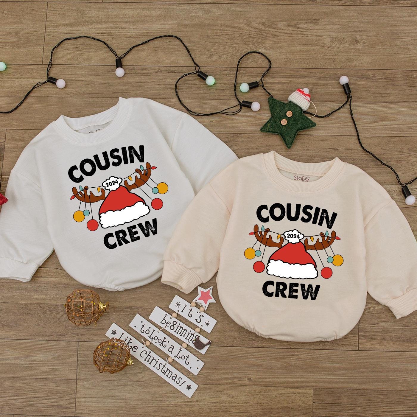 Festive Baby Bodysuit: Cousin Crew Xmas Outfit for Boys & Girls