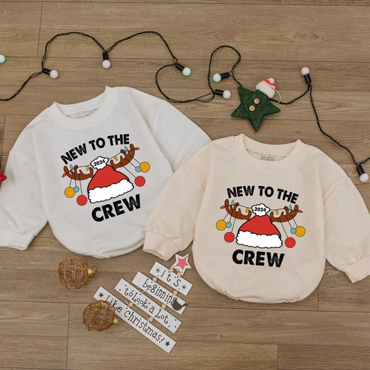 Baby's First Christmas Bodysuit - Cute Unisex Santa Holiday Outfit