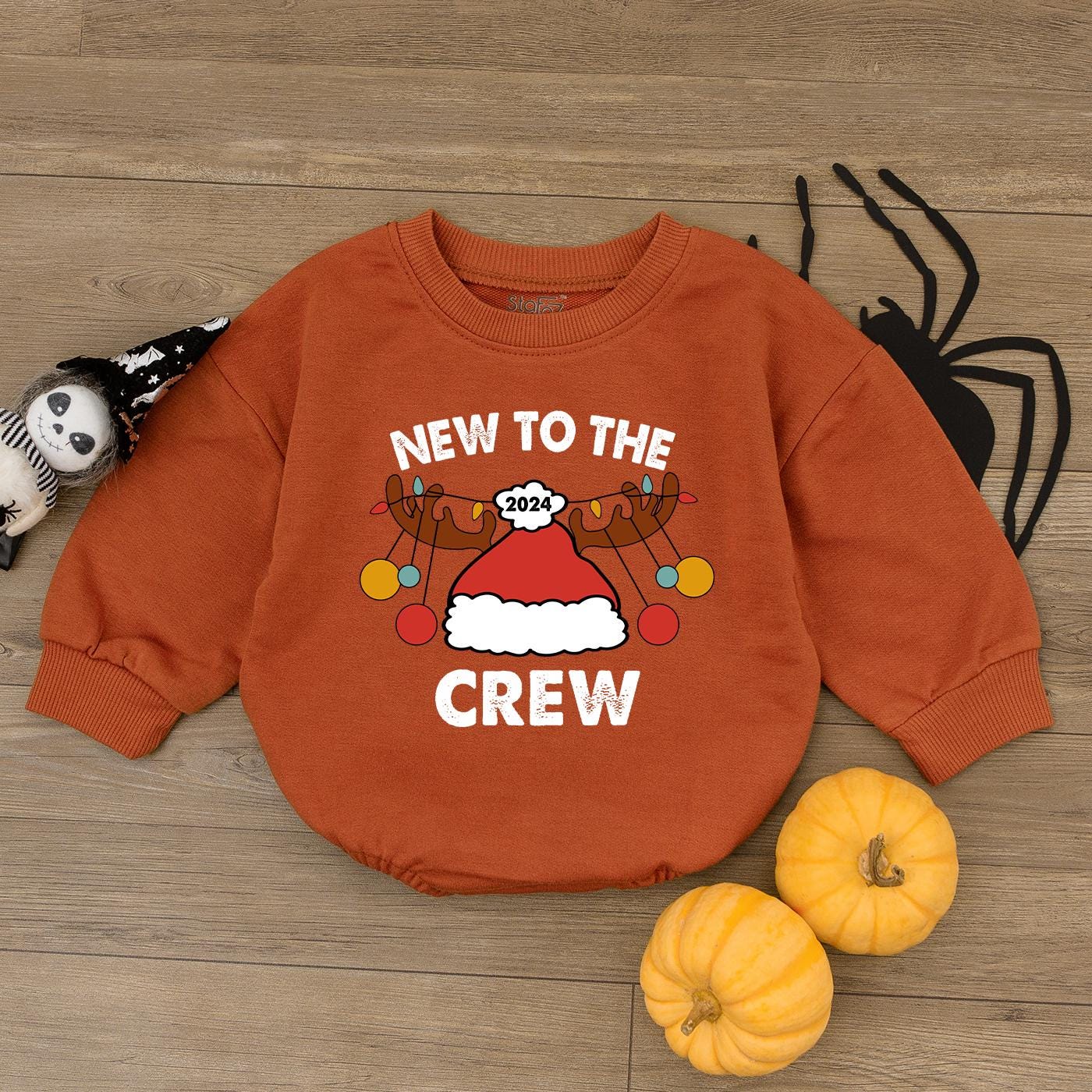 Baby's First Christmas Bodysuit - Cute Unisex Santa Holiday Outfit