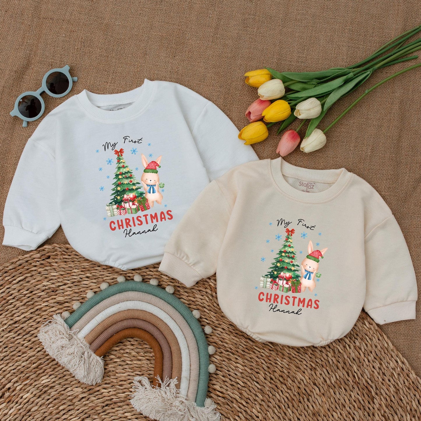First Christmas Baby Bodysuit - Personalized Outfit & Gift Romper