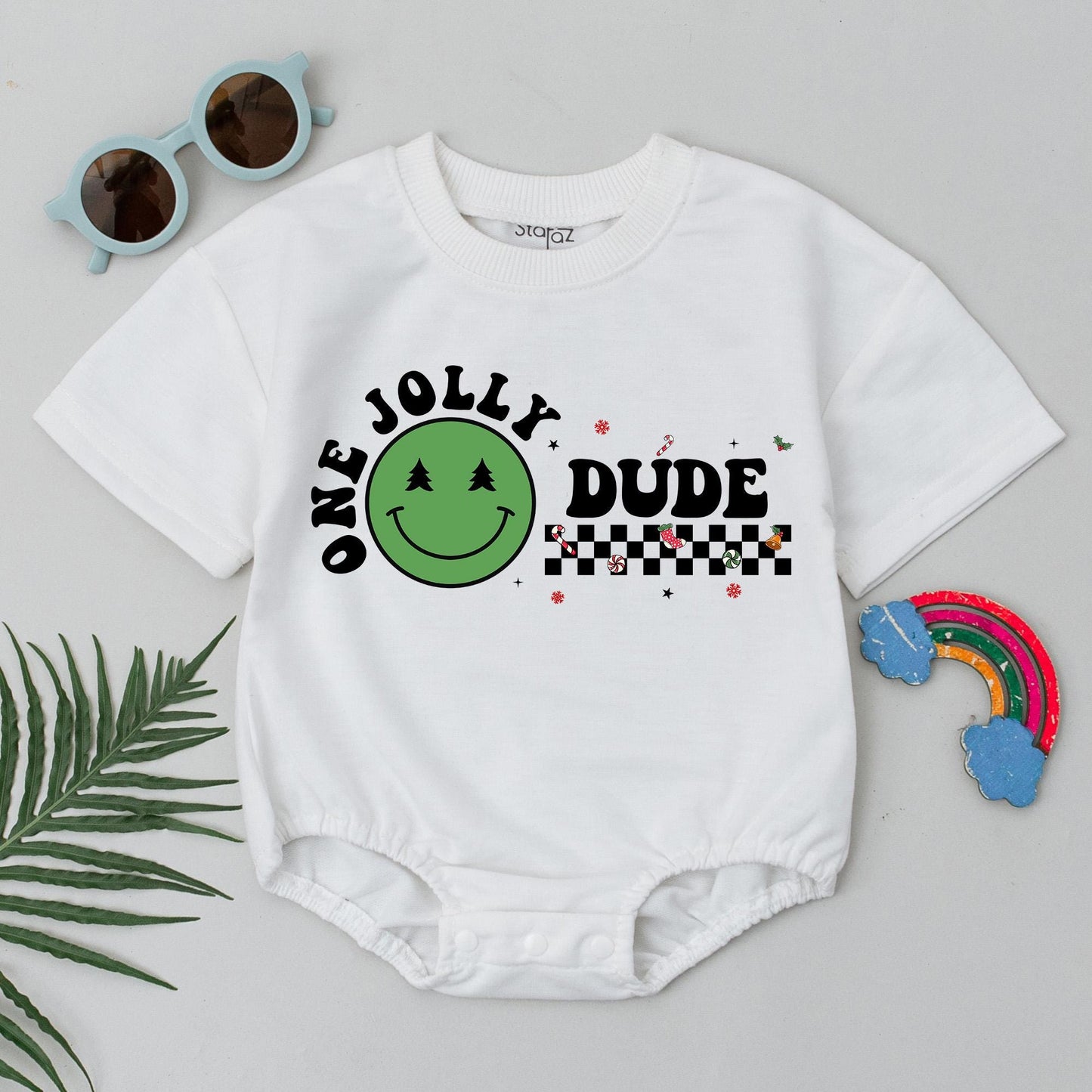 Festive Family Christmas Tees, One Jolly Dude Romper, Mommy & Me Set