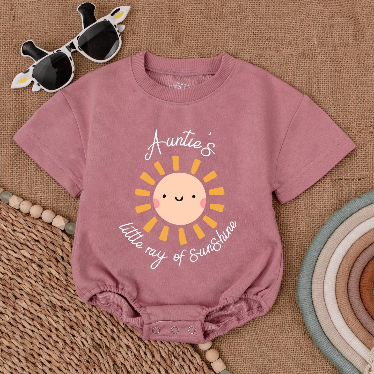 Auntie's Sunshine Baby Romper - Ideal Baby Shower or Birthday Gift