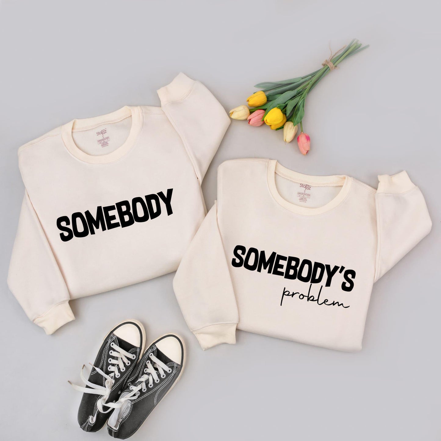 Matching Christmas Sweatshirts, His and Hers Holiday Couple Outfits