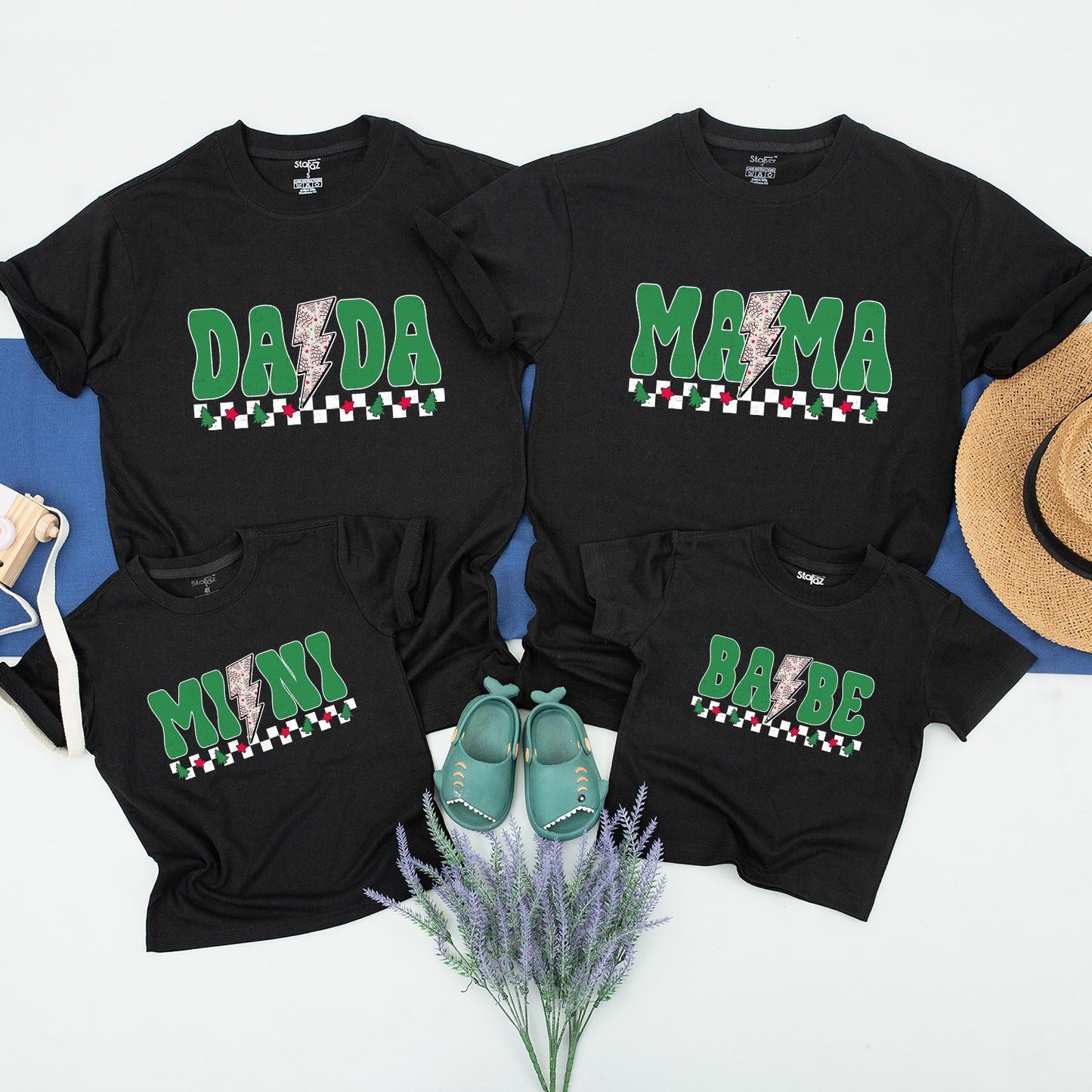 Mama & Mini Checkered Christmas Shirts - Family Festive Matching Tees