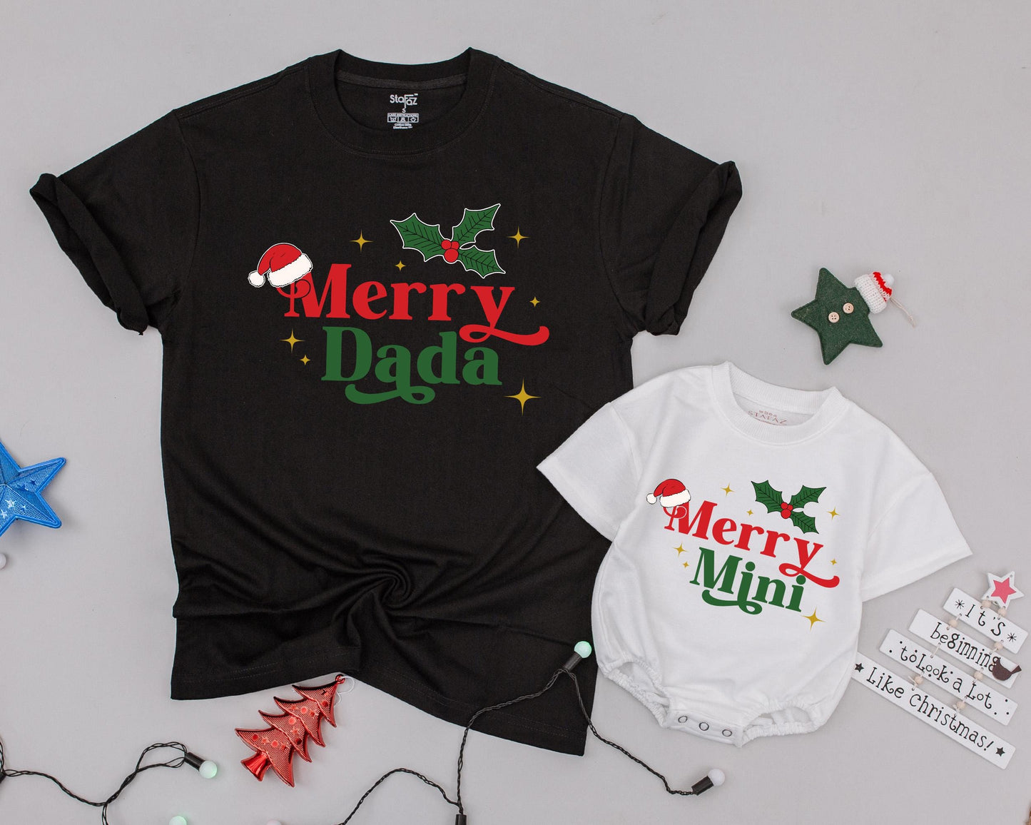 Matching Merry Christmas Family Shirts: Retro Holiday Design for Mom, Dad & Baby! First Christmas Outfit