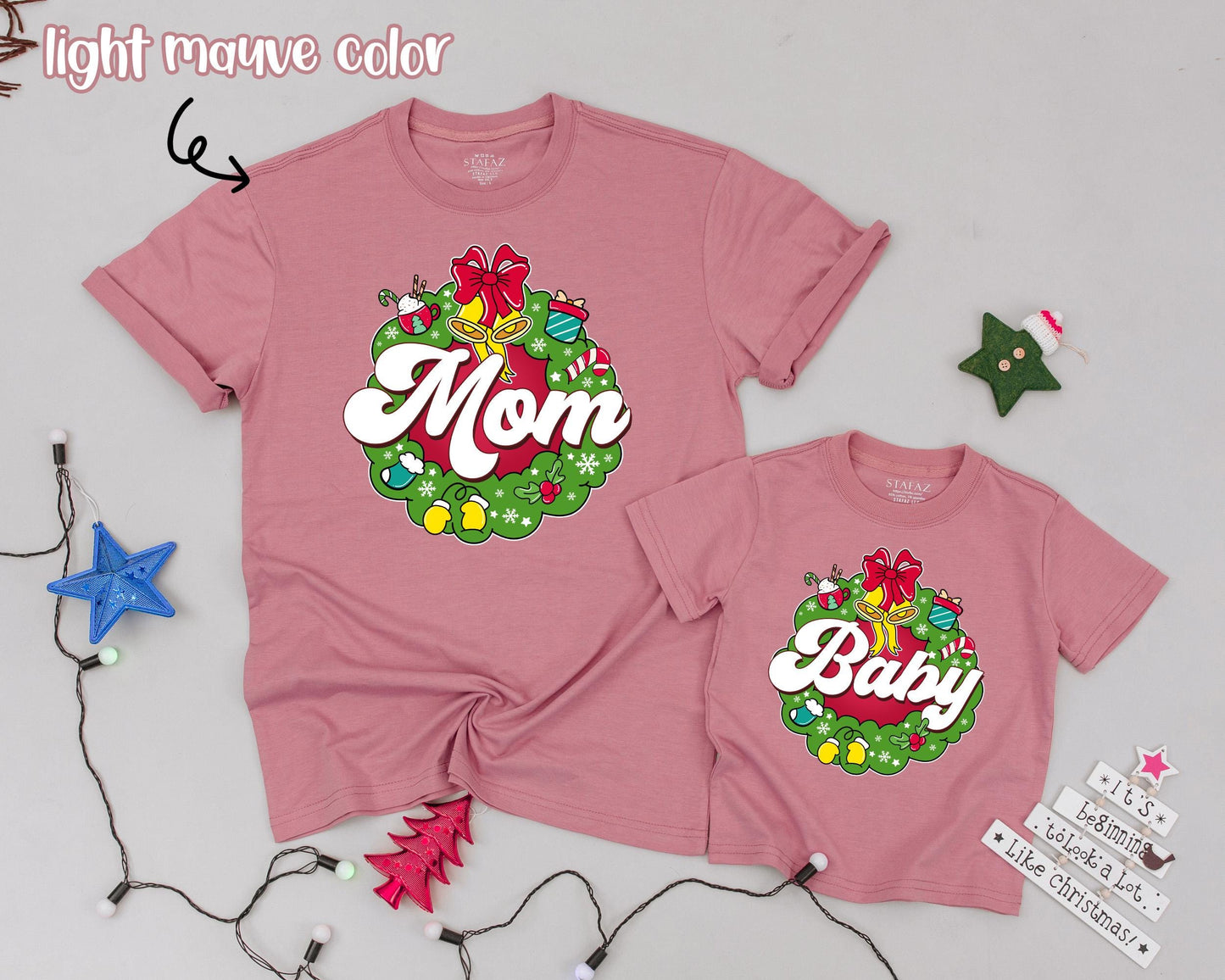 Custom Christmas Wreath Shirts for Family Matching Holiday Fun with Cocoa Bells & Gifts Cozy Festive Outfits