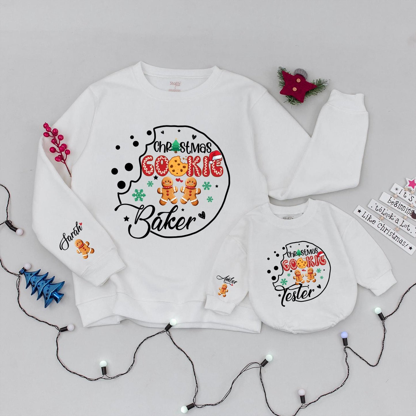 Christmas Cookie Baking Crewneck, Retro Holiday Sweater for Cookie Lover, Baker, & Tester! Festive Christmas Gift, Family Baking Shirt, Comfy & Cute! (139 chars)