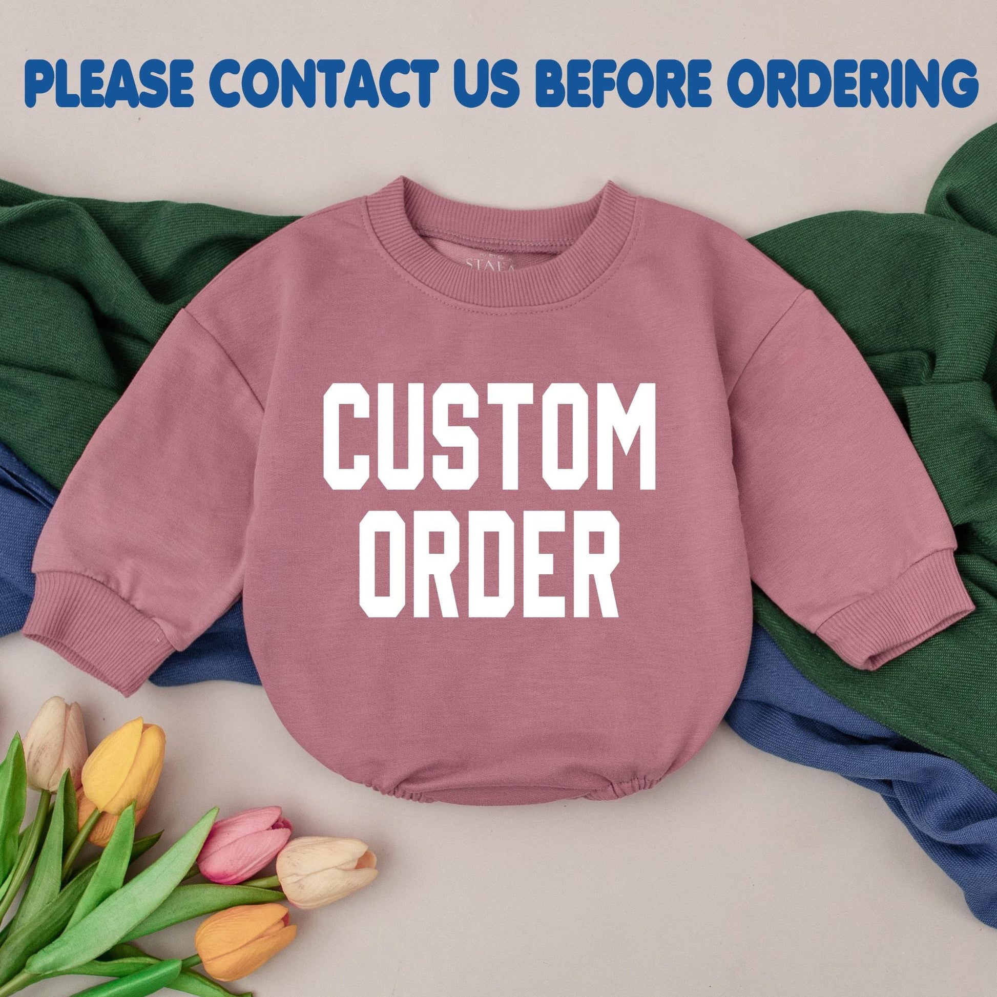 Custom Order Bold Black Text Baby Bubble Romper Infant Bodysuit Newborn Girl Baby Shower Gift First Birthday Party Outfit