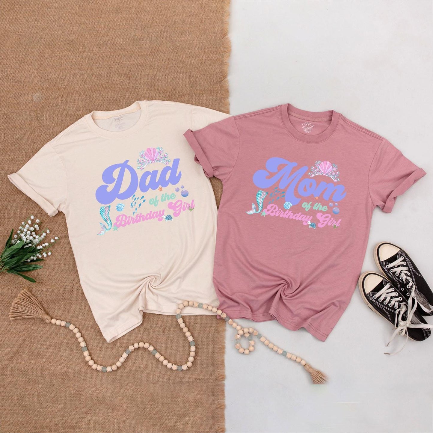 Mermaid Birthday Girl Shirt: Oneder The Sea Family Matching Outfit, Cute 1st Birthday Princess Party Tee, Happy Birthday Outfit, Mommy and Me Shirt (138 chars)