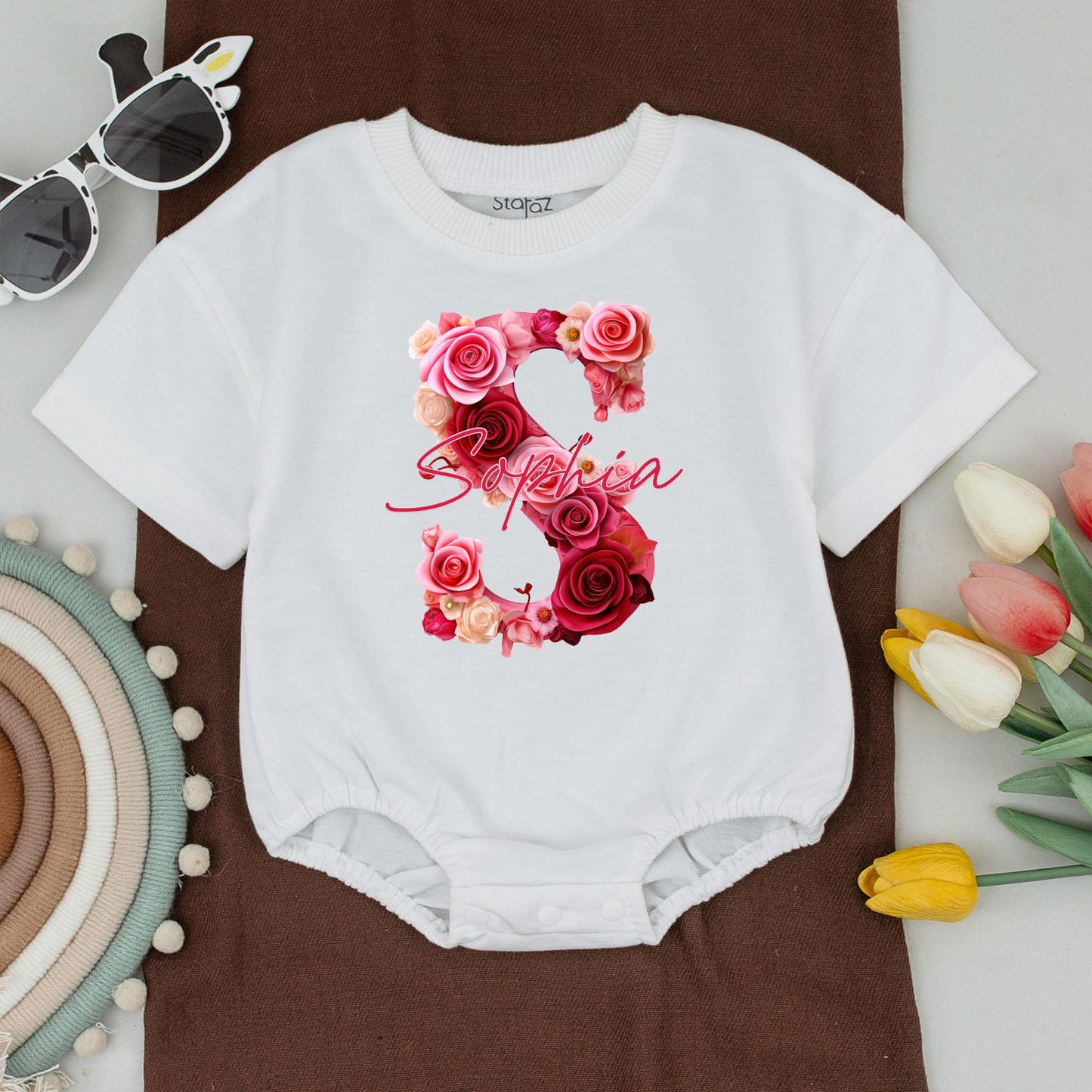 Custom Alphabet Valentine Family Matching T-Shirts Baby Rompers Couples Outfits Kids Adults Tees Valentine's Day Gifts