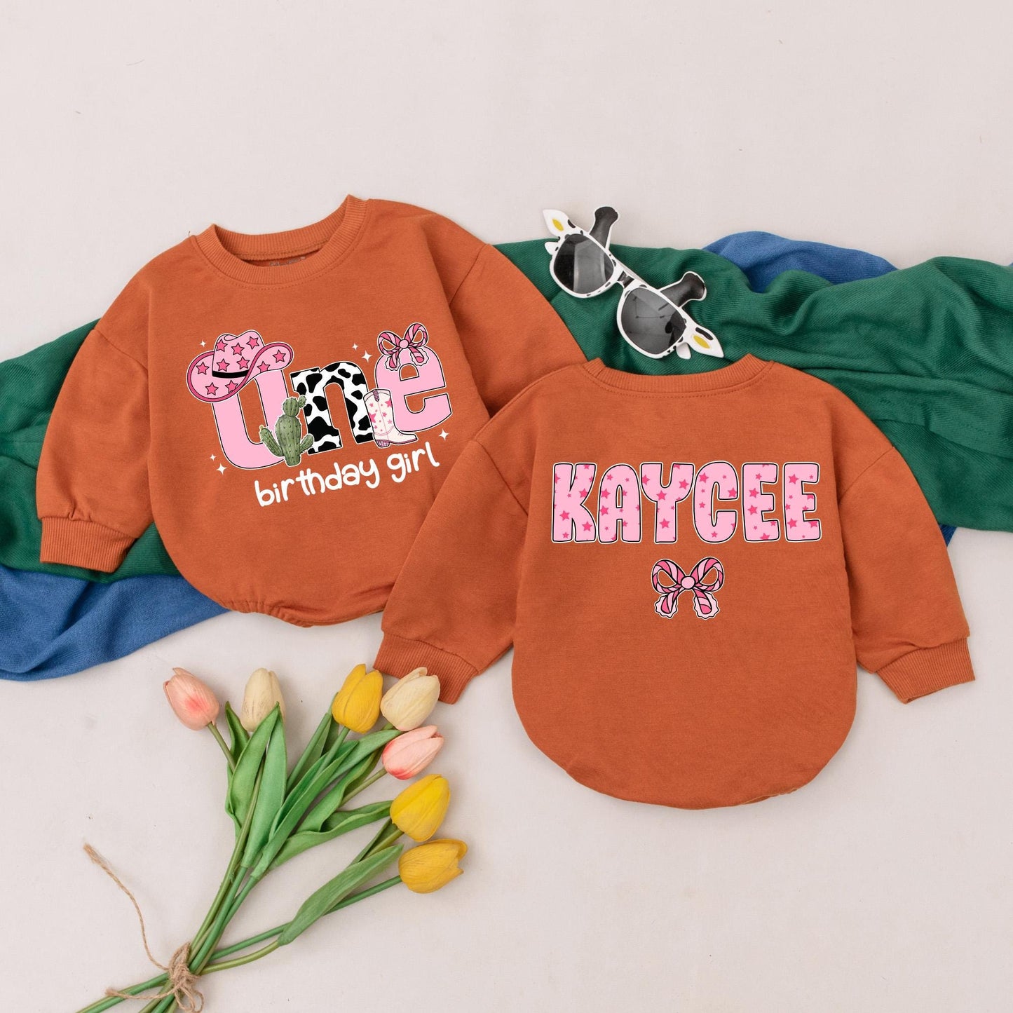 Personalized Cowgirl 1st Birthday Romper, Wild One Rodeo Outfit, Custom Name Western Baby Clothes, Girl First Birthday Party Theme Shirt 137 char