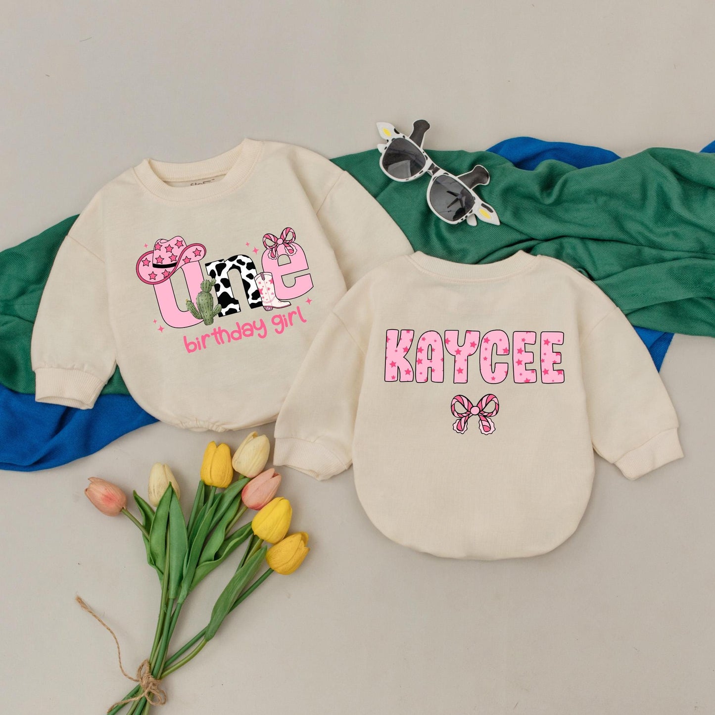 Personalized Cowgirl 1st Birthday Romper, Wild One Rodeo Outfit, Custom Name Western Baby Clothes, Girl First Birthday Party Theme Shirt 137 char