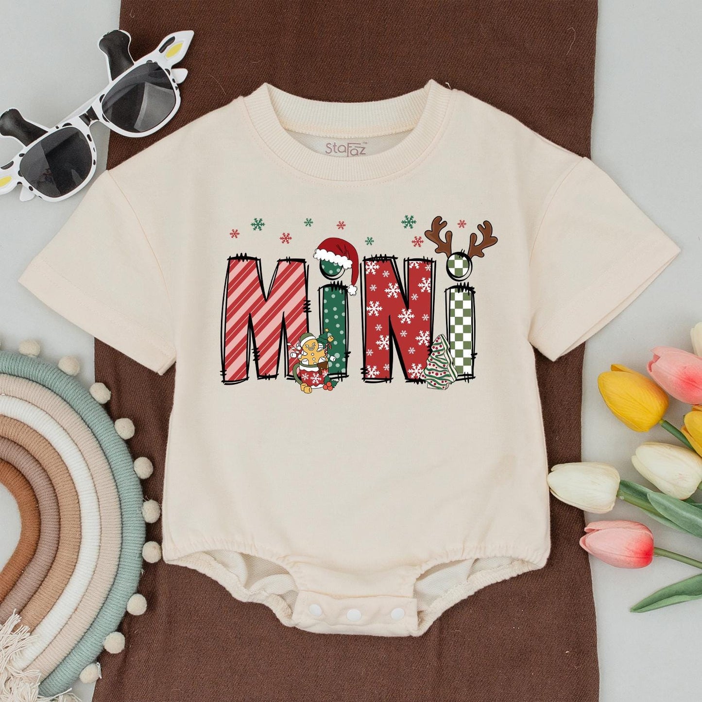 Festive Mama and Mini Christmas Matching Shirts, Playful Holiday Outfits for Mom and Son, Baby's First Christmas, Retro Style, Very Merry, Gift for Her (136 chars)