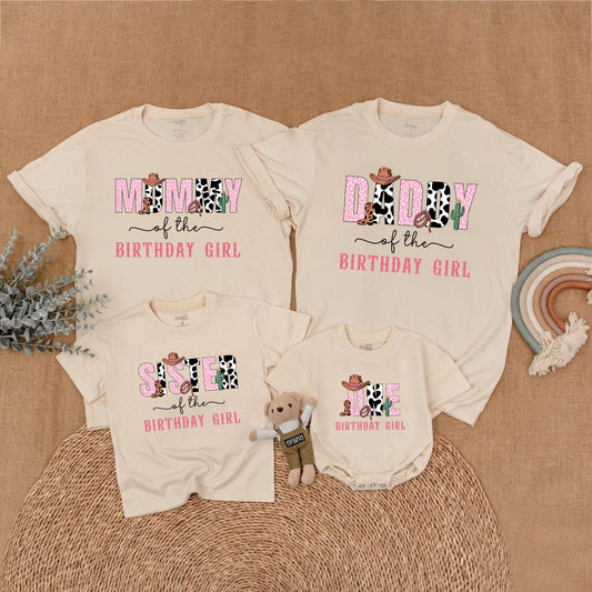 Cowgirl Birthday Family Shirt, My First Rodeo Family Matching Shirt, Western Birthday Party Shirt, Mommy and Me Shirt, Girl First Birthday