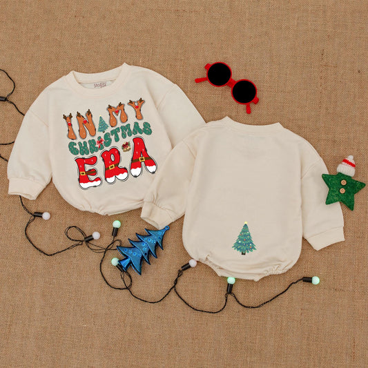 In My Christmas Era Baby Romper Bodysuit Festive Holiday Outfit, First Christmas Clothes, Christmas Tree, Soft Cotton, Perfect Baby Shower Gift 136