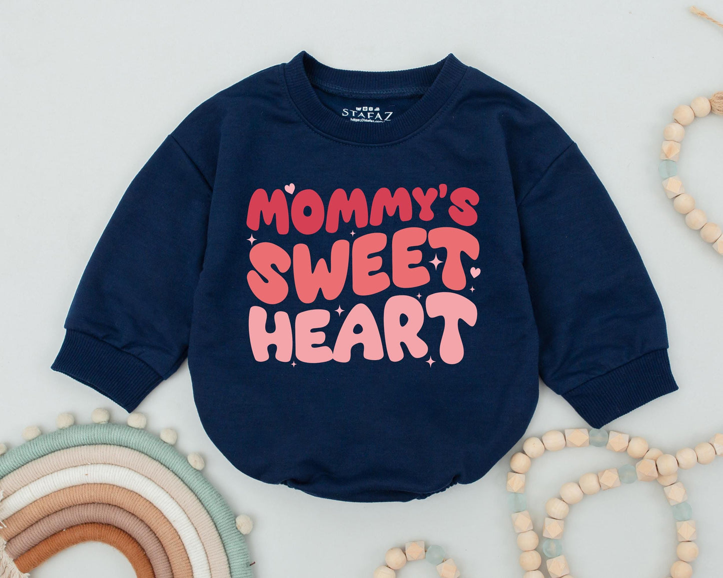 Mommy's Little Sweetheart Bubble Romper First Valentine's Outfit Baby Shower Gift Infant Clothes Cute Heart Design Cotton Comfortable Seasonal Baby Apparel 2024