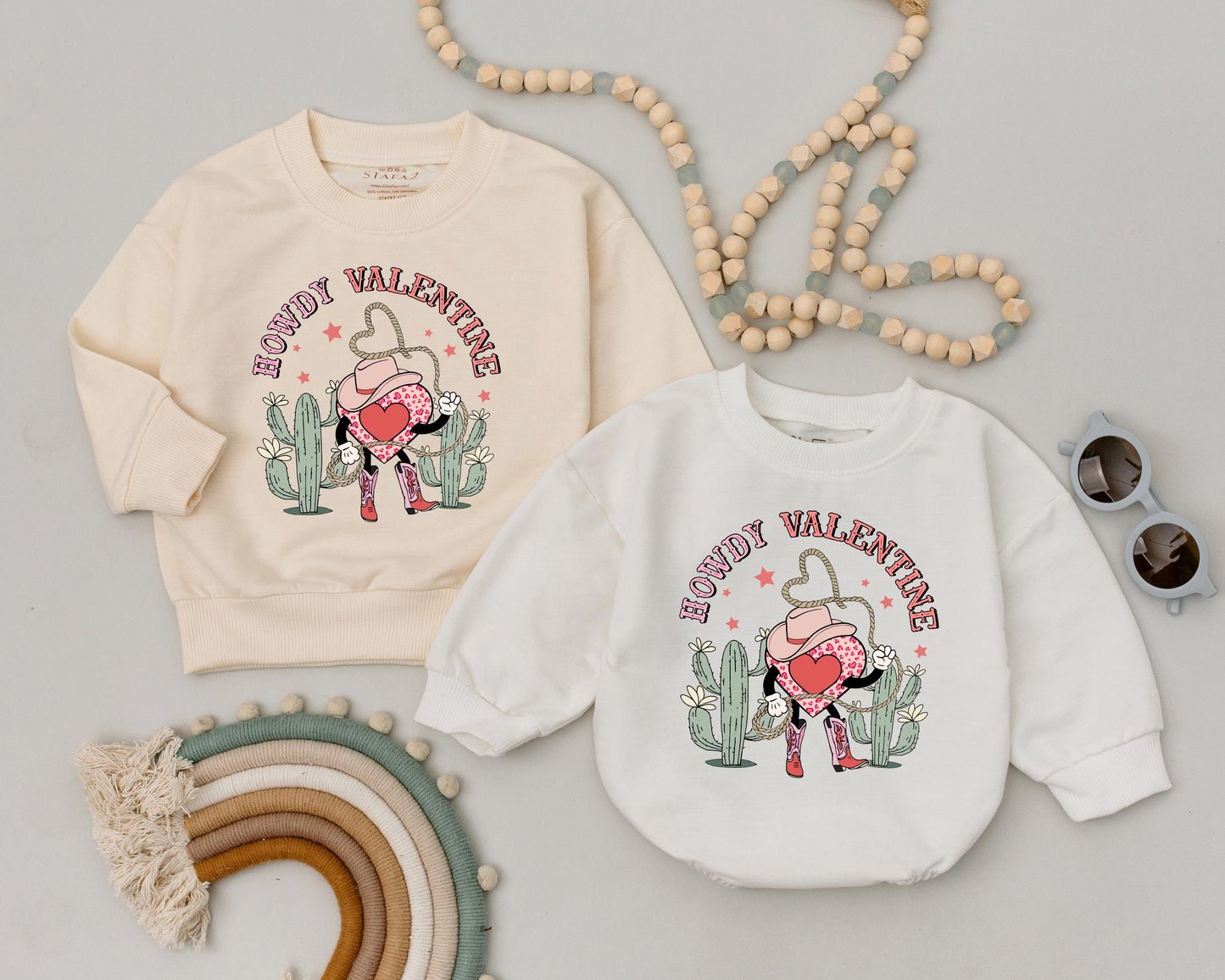 Howdy Valentine Bubble Romper for Baby Girl! First Valentine's Day Gift Newborn Infant Bodysuit, Western Heart Design, Retro Baby Shower Gift, Cute