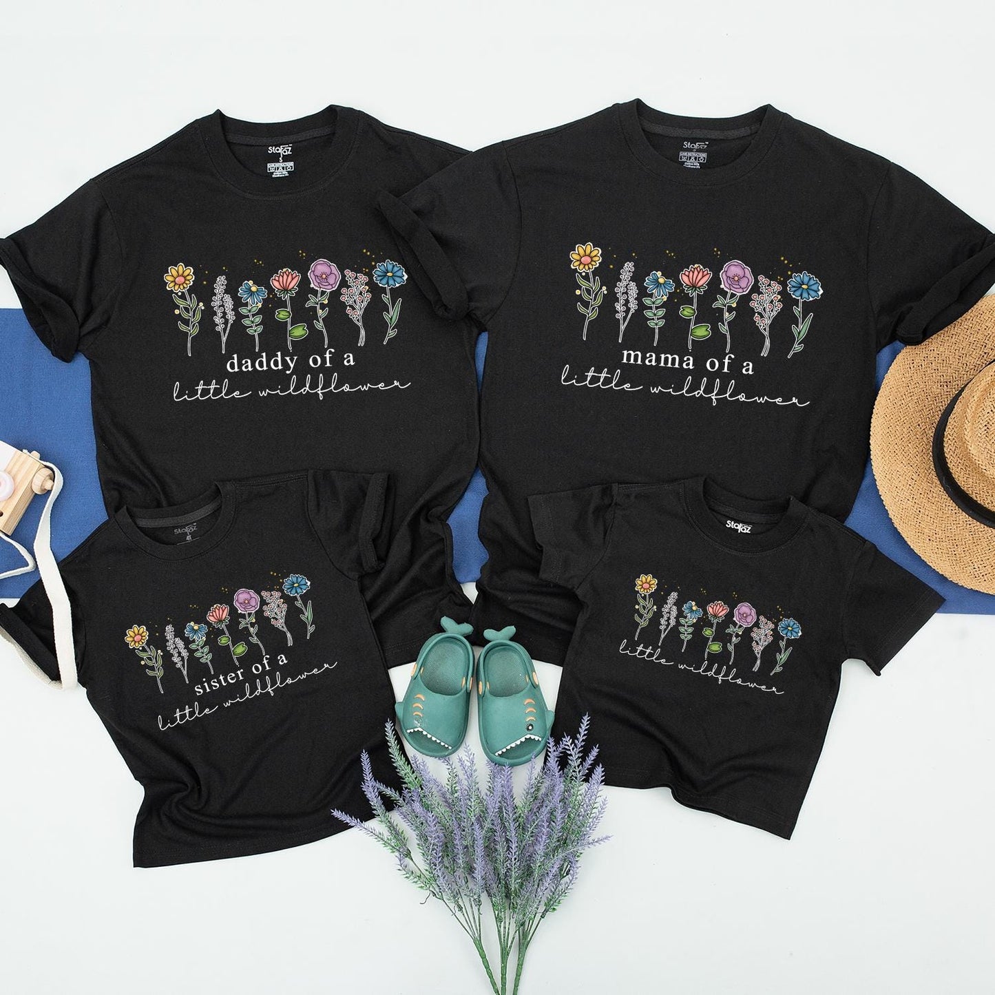Wildflower Birthday Shirt Little Wildflower First Birthday Outfit Matching Family Wild Flower Cotton Tee