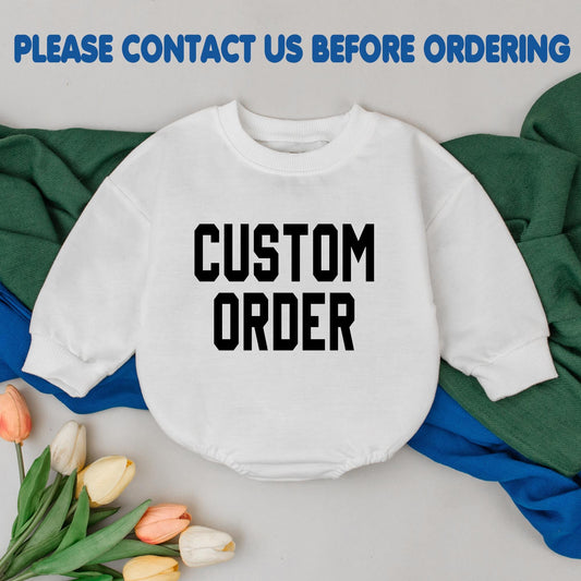 Custom Order Bold Black Text Baby Bubble Romper Infant Bodysuit Newborn Girl Baby Shower Gift First Birthday Party Outfit
