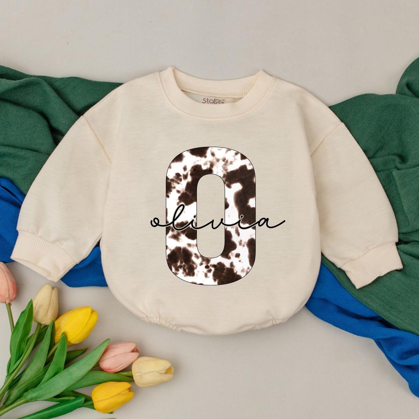 Personalized Cowboy Western Romper Custom Name Baby Shower Gift Going Home Outfit Infant Cowboy Baby Bodysuit